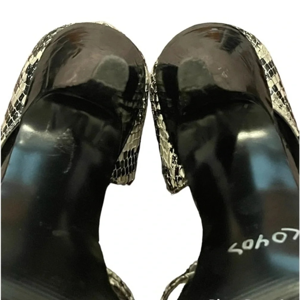 Guess‎ Platform Heels - Black / Snake Skin